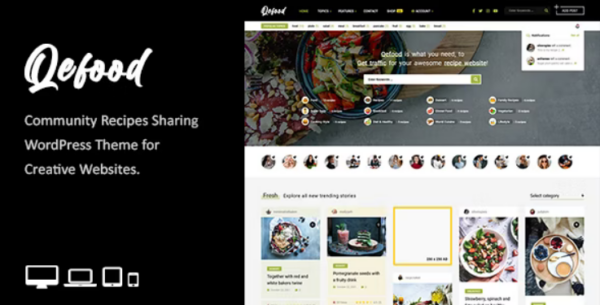 Qefood v1.7 Community Sharing WordPress Theme - 社区分享WordPress主题