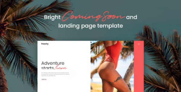Peachy v1.0 Bright Coming Soon and Landing Page Template - 明亮即将到来和着陆页模板