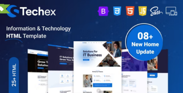 Techex v3.0 技术与IT服务HTML模板 - 专业科技企业网站设计