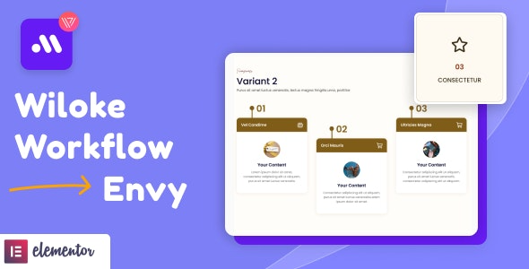 Wiloke Workflow Envy Widget for Elementor v1.0.18 - Elementor工作流组件