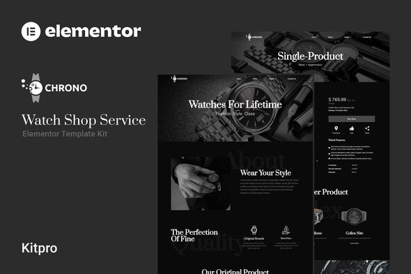 Chrono - 手表服务Elementor模板套件 | 专业钟表维修网站模板