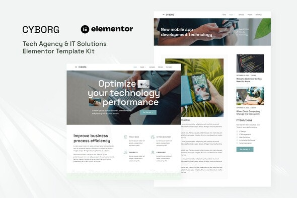 Cyborg – 科技机构与IT解决方案Elementor模板套件