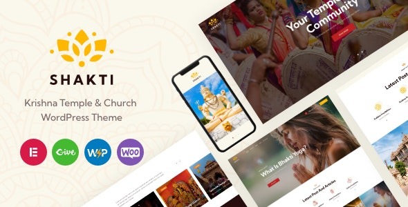 Shakti v1.7.0 Krishna Temple & Church WordPress Theme - 克里希纳寺庙与教堂WordPress主题