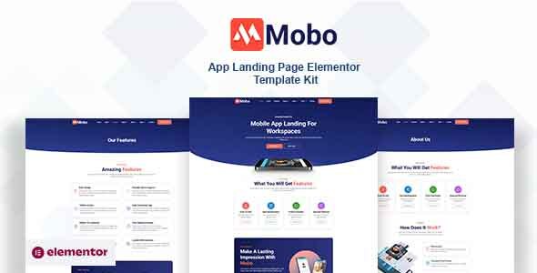 Mobo - 应用落地页Elementor模板套件
