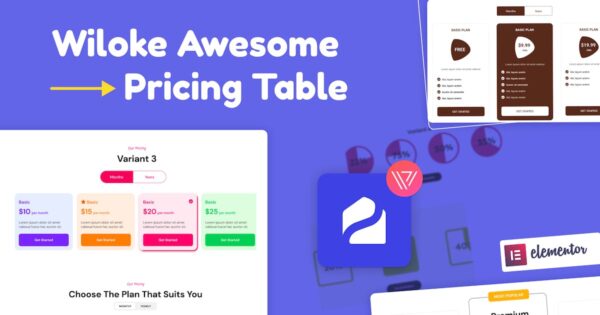 Wiloke Awesome Pricing Table for Elementor v1.0.24 - 强大的Elementor定价表格插件