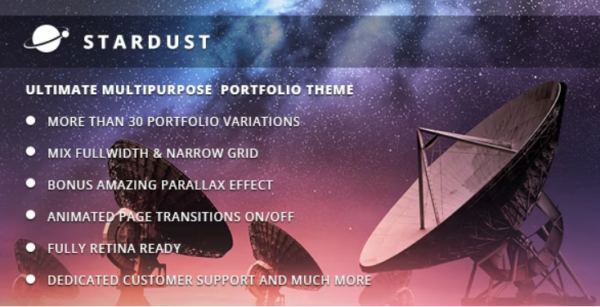 Stardust v3.1 Multi-Purpose Portfolio WordPress Theme - 多功能作品集WordPress主题
