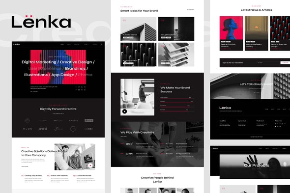 Lenka - 创意数字机构Elementor模板套件（Creative Digital Agency Elementor Template Kit）