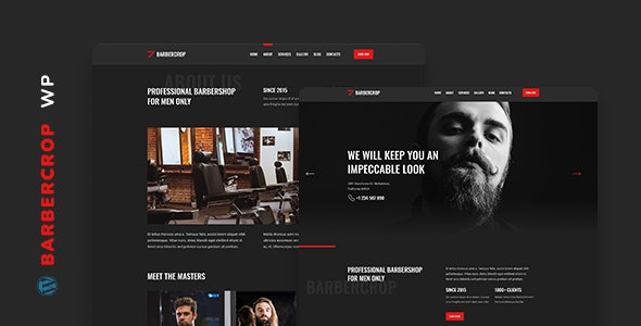 Barbercrop v1.0 理发店WordPress主题 - 专业美发沙龙网站设计