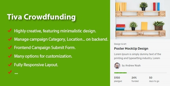 Tiva Crowdfunding v2.0 - WordPress众筹系统插件