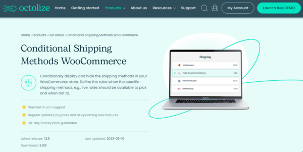 Conditional Shipping Methods WooCommerce (Octolize) v1.2.0 - WooCommerce条件性运输方法插件