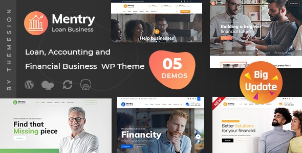 Mentry v2.7 贷款和金融 WordPress 主题 - 专业金融网站解决方案