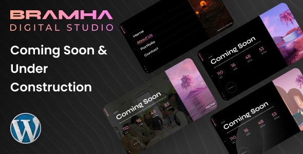 Bramha v1.0.0 即将上线与施工中主题 - 专业WordPress主题
