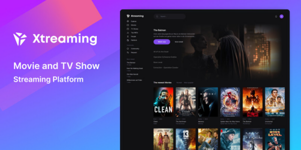 Xtreaming v1.0 Movie & TV Show Streaming Platform [Codelug] - 电影和电视节目流媒体平台