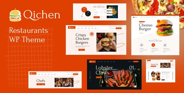 Qichen v1.0.1 餐厅WordPress主题 - 在线餐厅网站模板