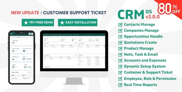 CRM OS v2.0.0 CRM软件适用于初创企业和商业CRM OS