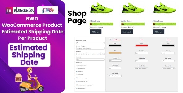 BWD Product Estimated Shipping Date For WooCommerce v1.0 - WooCommerce产品预计发货日期插件