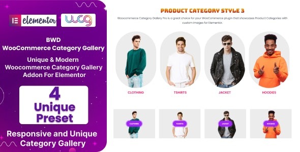 BWD WooCommerce Category Gallery Addon For Elementor v.1.0 - Elementor的WooCommerce分类画廊插件
