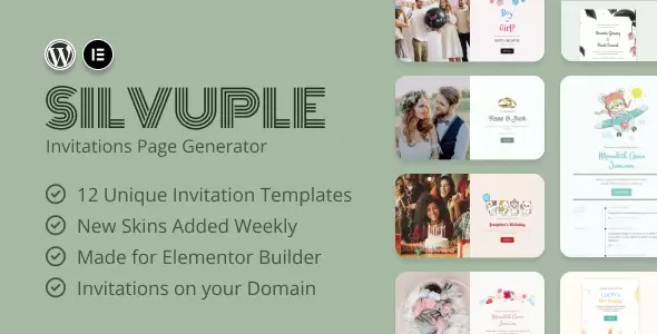 Silvuple v1.0.1 在线邀请函制作工具 (Elementor插件扩展)