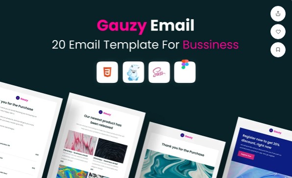 Gauzy 20 Uniq Email Template for Bussiness 3 Oct 2023 - 20款独特商务电子邮件模板
