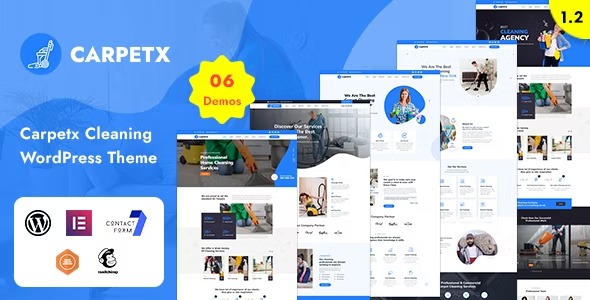 Carpetx v1.6 清洁服务WordPress主题 - 专业清洁公司网站模板