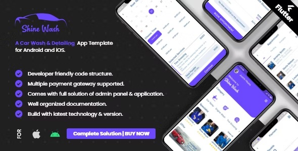 Car Wash Booking System with mobile apps android | Ios | Flutter v2.2.0 - 汽车洗车预约系统，支持安卓、iOS和Flutter移动应用