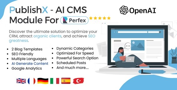 PublishX v1.0.0 AI驱动的Perfex CRM内容管理系统