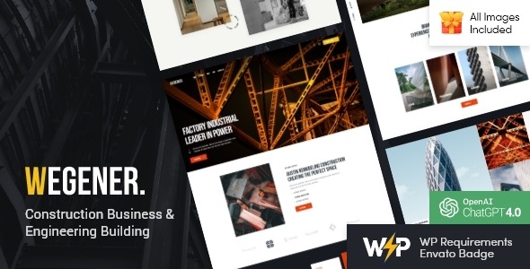 Wegener v2.0 Construction & Engineering WordPress Theme - 建筑与工程行业WordPress主题