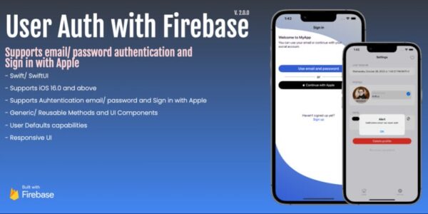 iOS User Auth with Firebase Email Password (v2.0.0) - iOS应用Firebase邮箱密码用户认证插件