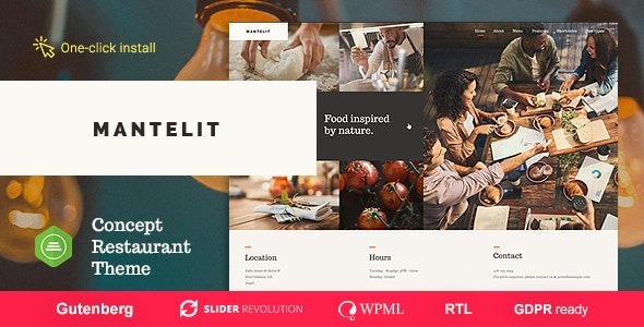 Mantelit (v1.1.3) 食品外卖和餐厅WordPress主题