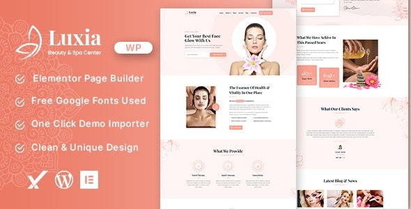 Luxia v1.0.0 Beauty & Spa Center WordPress Theme - 美容与水疗中心WordPress主题