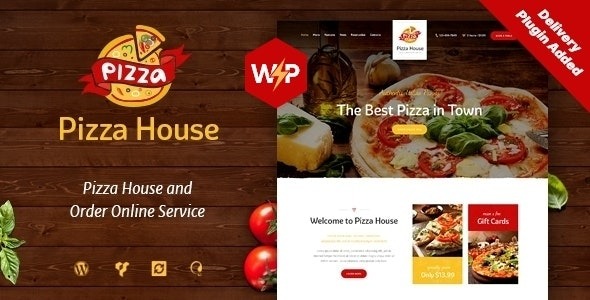 Pizza House v1.4.0 餐厅/咖啡馆/小酒馆 WordPress主题 - 美食餐饮网站模板