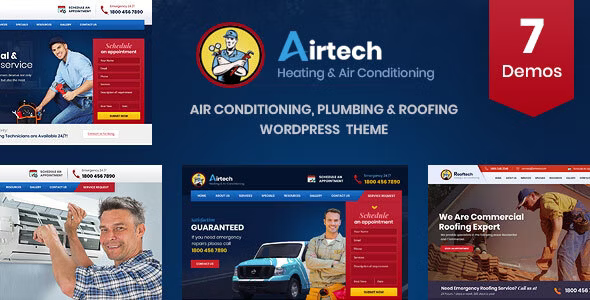 Airtech (v3.5) Plumber HVAC and Repair theme - 水管工与暖通空调维修WordPress主题