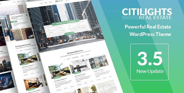 CitiLights (v3.5.8) 房地产WordPress主题 - 专业房产网站解决方案