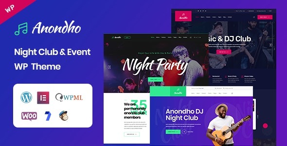 Anondho v1.0 Night Club & Event WordPress Theme - 夜总会与活动WordPress主题
