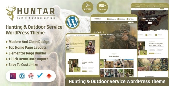 Huntar v1.0 狩猎与户外 WordPress 主题 - 专为狩猎和户外爱好者设计