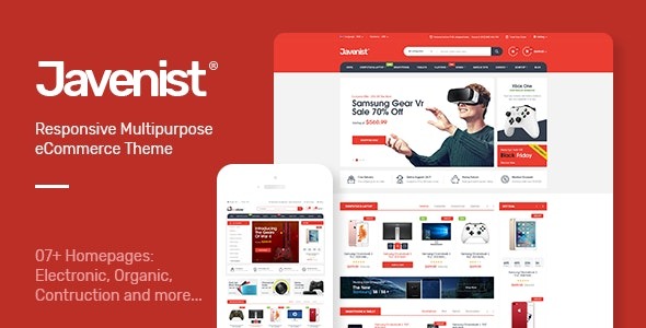 Javenist v1.3.2 多功能电子商务WordPress主题 - 打造专业电商网站