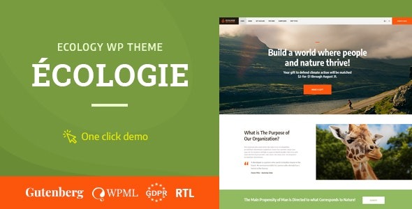 Ecologie (v1.1.1) 环保NGO与生态WordPress主题
