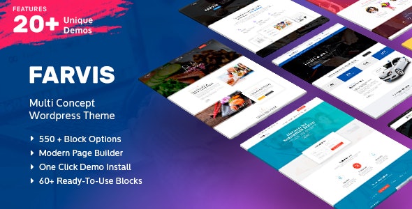 Farvis (v1.4.0) 多功能WordPress主题 - 响应式设计与多样化布局