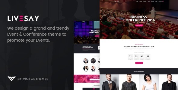 Livesay v1.9.3 Event & Conference WordPress Theme - 活动与会议WordPress主题