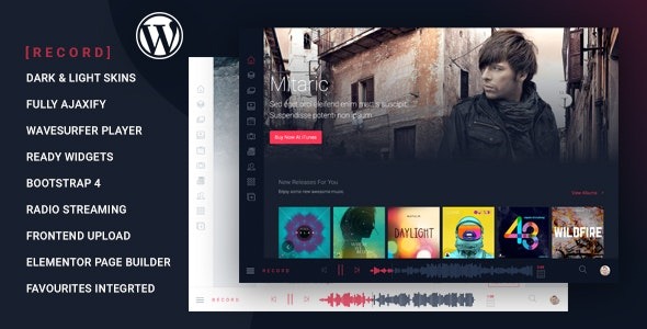 Rekord v1.5.2 – Ajaxify音乐 – 活动 – 播客多功能WordPress主题 + HTML