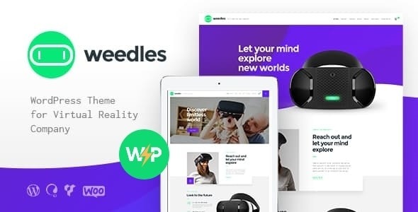 Weedles v1.1.10 虚拟现实着陆页和商店WordPress主题
