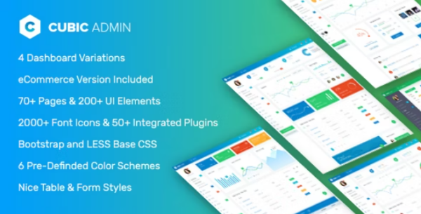 Cubic Admin (v1.0) 多功能Bootstrap后台管理模板与前端UI套件框架
