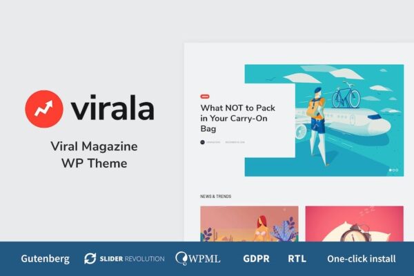 Virala v1.0.9 Viral Magazine WordPress Theme - 病毒式传播杂志WordPress主题