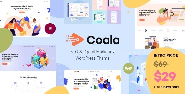 Coala v1.3 SEO & Digital Marketing WordPress Theme - SEO与数字营销WordPress主题