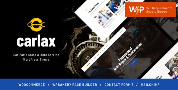 Carlax v1.0.9 汽车配件商店和汽车服务WordPress主题 - 专业汽配电商网站模板