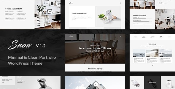 Snow v1.4.2 极简干净WordPress作品集主题 - Minimal & Clean WordPress Portfolio Theme