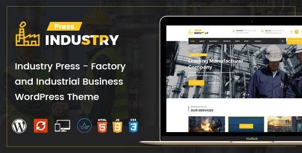 Industry Press (v3.2) 工厂和工业商业WordPress主题