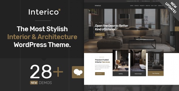 Interico v1.1.3 室内设计与建筑WordPress主题 - 时尚风格与专业布局