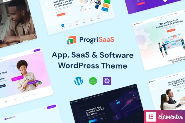 ProgriSaaS v1.1.8 创意着陆页WordPress主题 - 专为SaaS企业设计的高效解决方案
