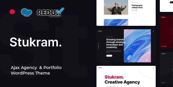 Stukram (v6.0.5) AJAX代理与作品集WordPress主题